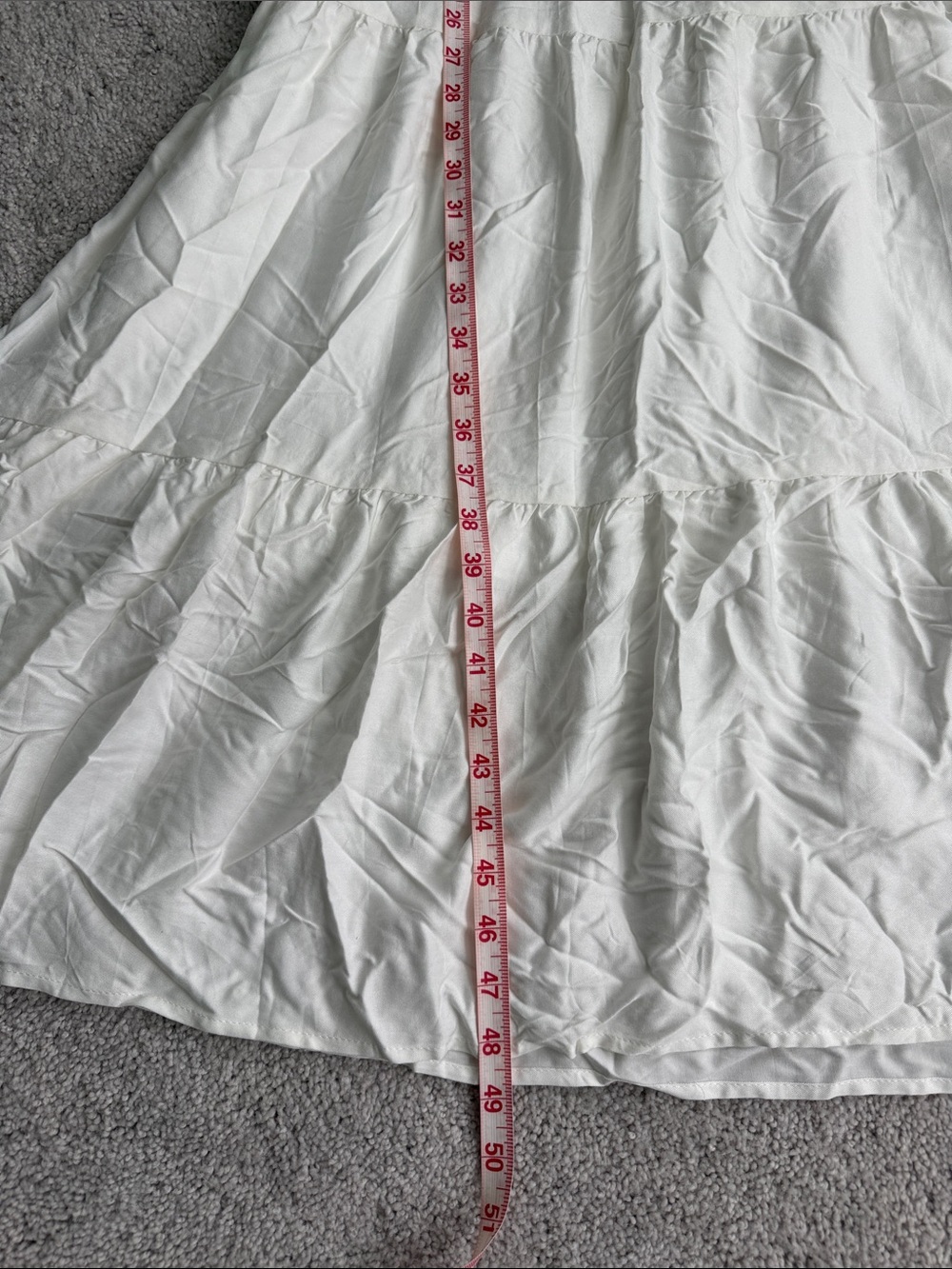 Zesica One-Shoulder sleeveless smocked White Maxi Dress - Size Large - Picture 6 of 7